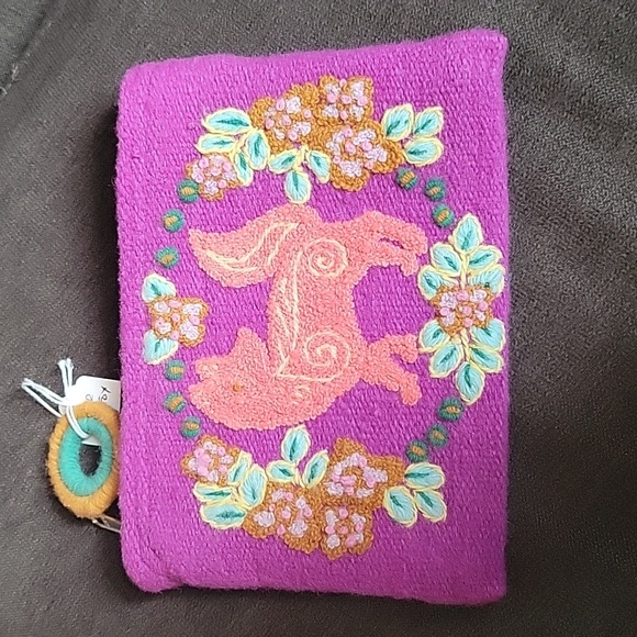 Jenny Krauss Woodland Fox Embroidered Wool Pouch New - Picture 7 of 9